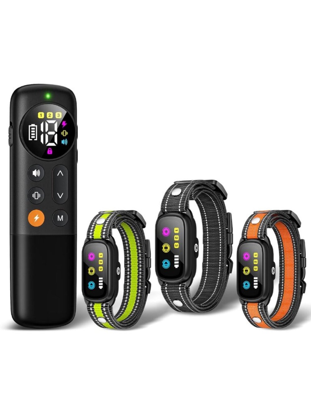 3 Pack Remote Dog Training Collars - Multi-Dog Shock Collar Set, 3 Channels